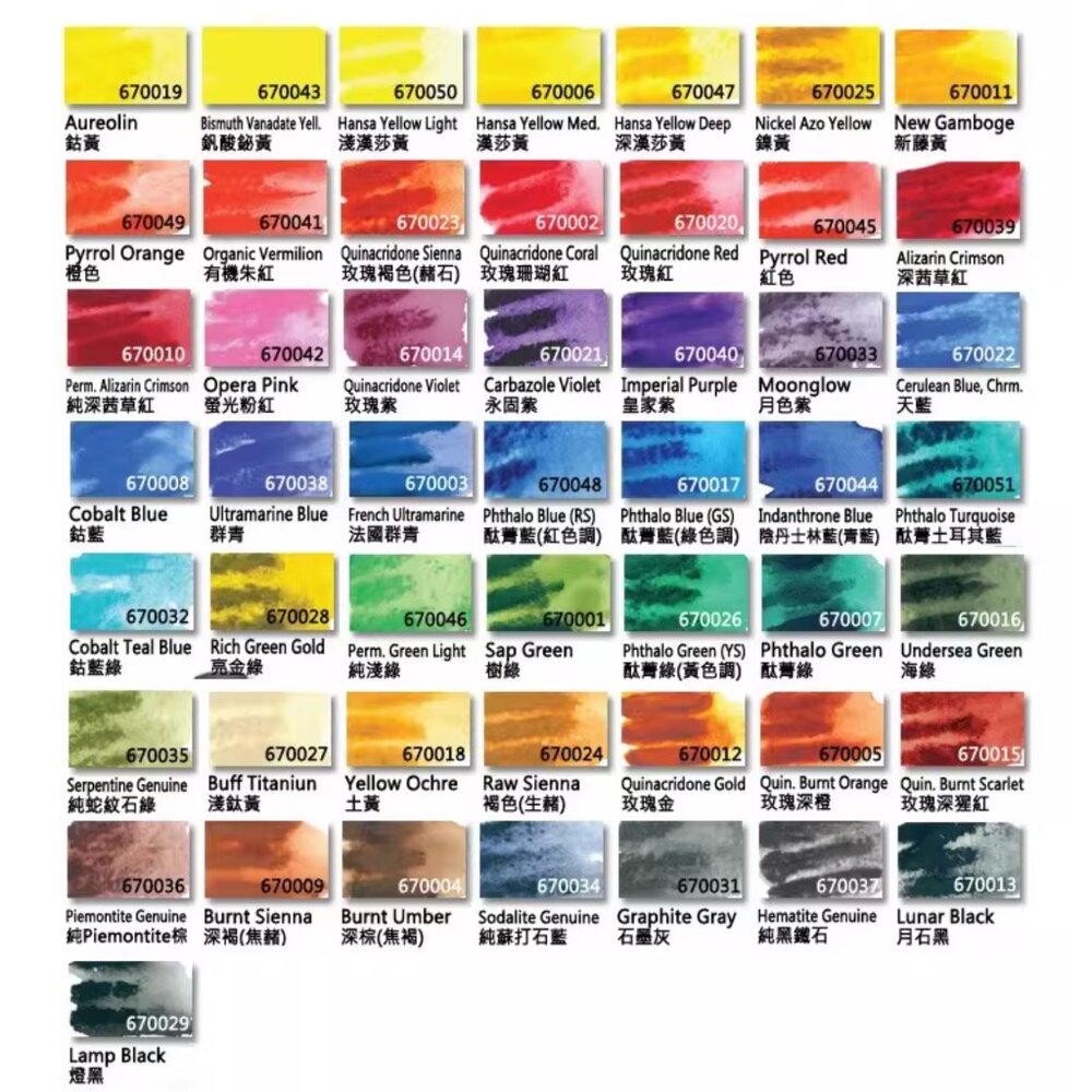 Daniel Smith Watercolor Stick 1/5 Cut, 50 Colors, Black Case - Picture 4 of 4